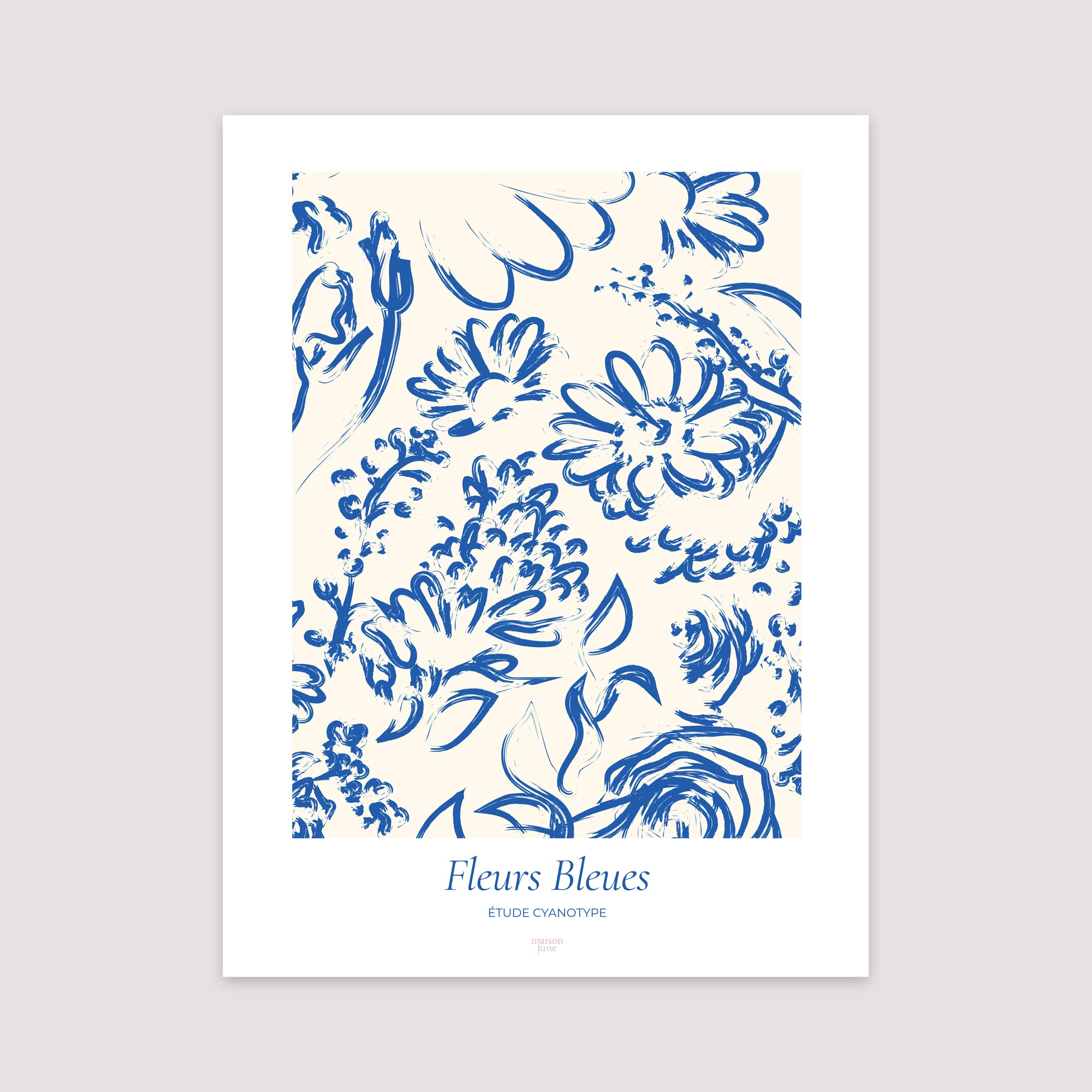 Affiche Portrait 30 x 40 cm Les Fleurs Bleues photo N° 2