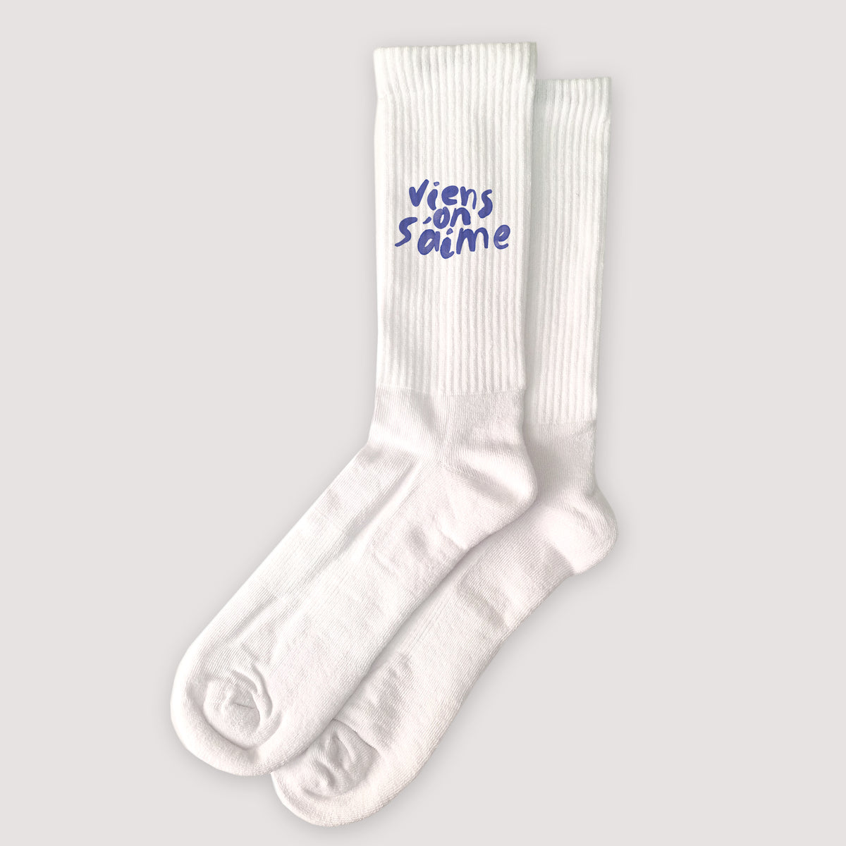 Chaussettes femme Blanches Viens on s'aime ! photo N° 1