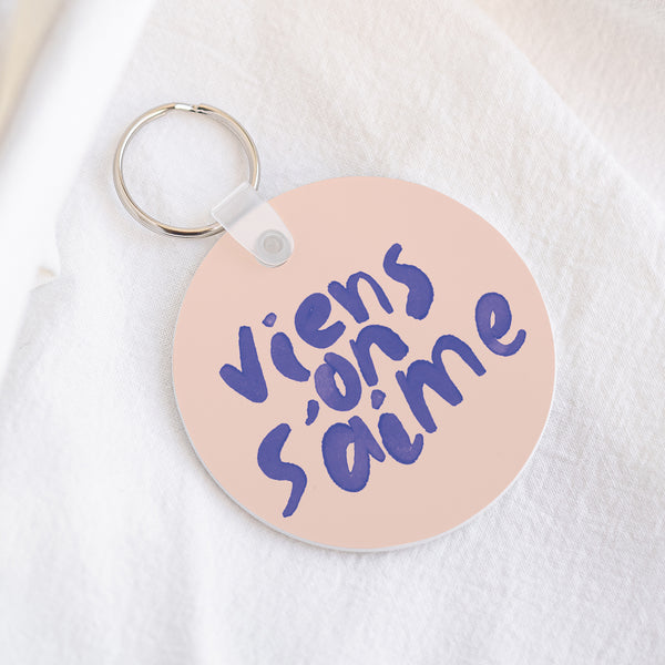 Porte-clés Rond Viens on s'aime ! photo