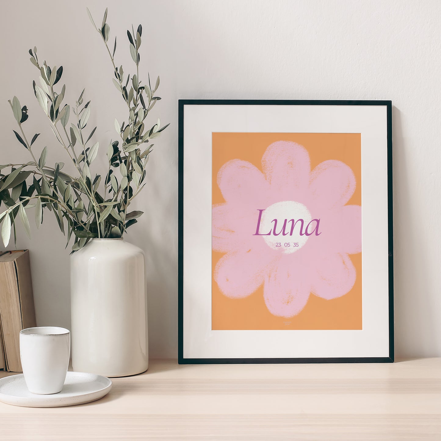 Affiche Naissance Portrait A giant flower photo N° 1