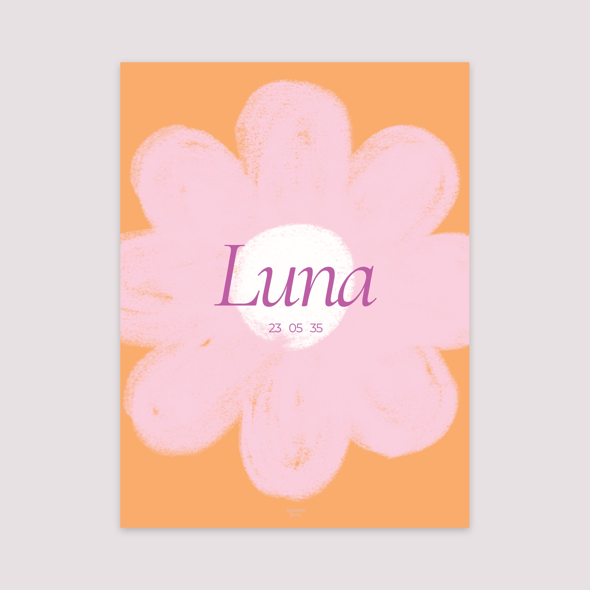 Affiche Naissance Portrait 30 x 40 cm A giant flower photo N° 2
