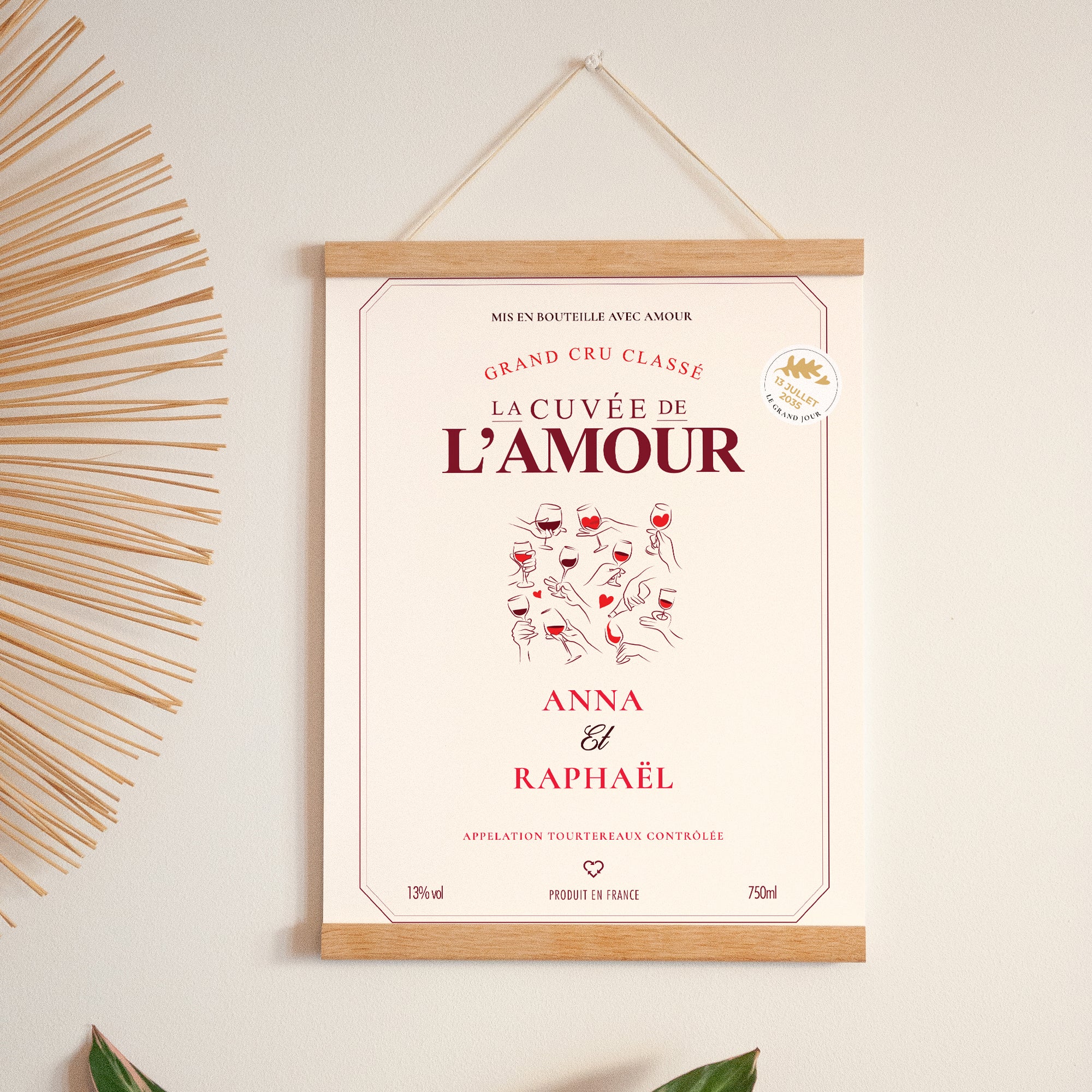 Affiche Portrait 30 x 40 cm La cuvée de l'amour photo N° 1
