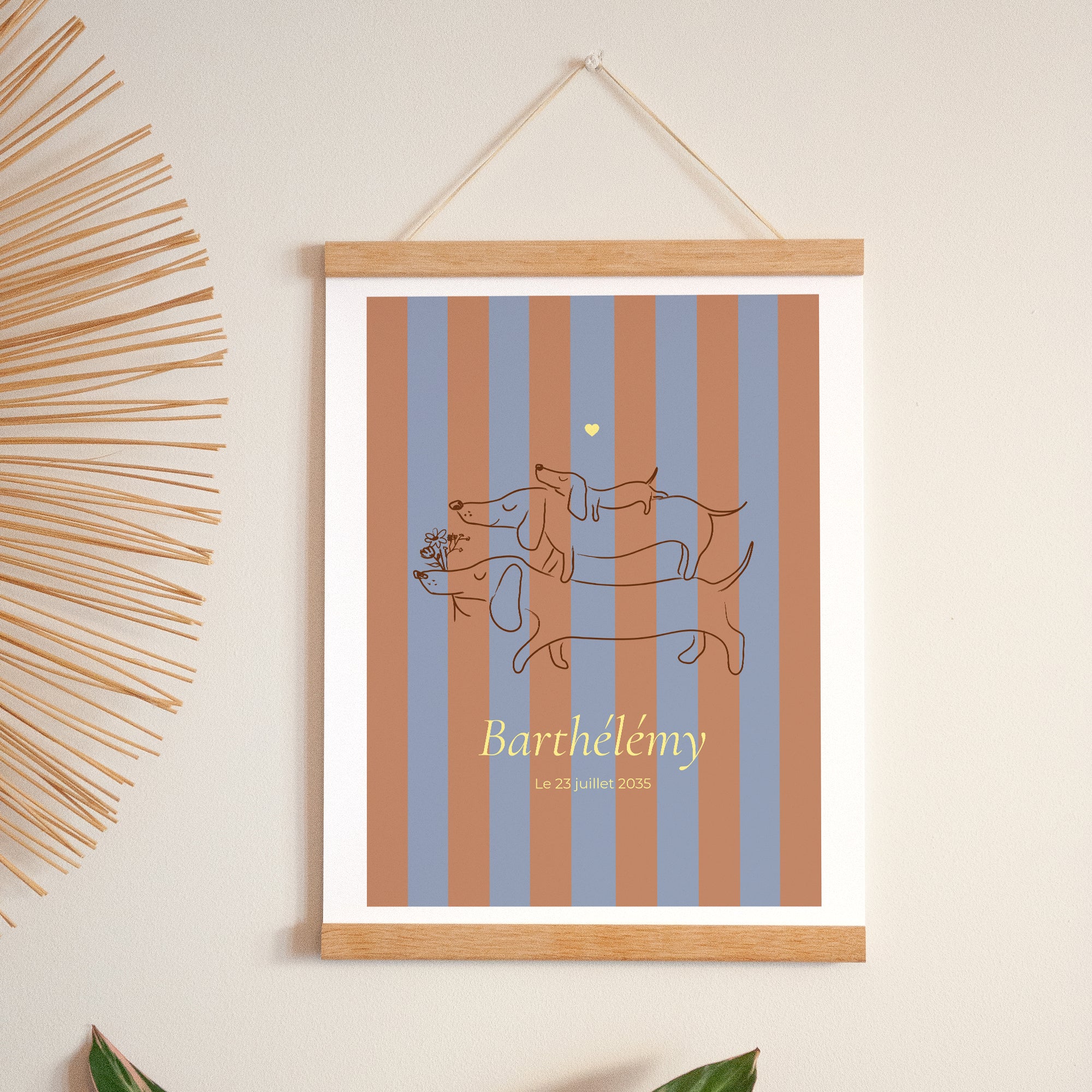 Affiche Naissance Portrait 30 x 40 cm Balade d’amour photo N° 1