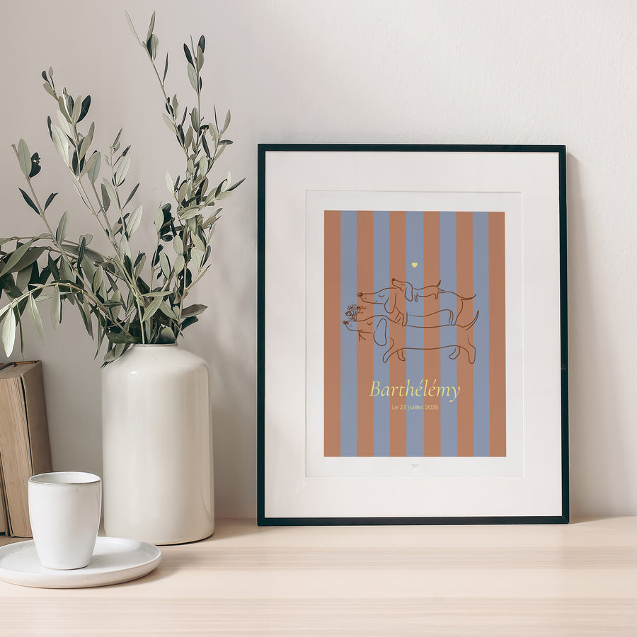 Affiche Naissance Portrait Balade d’amour photo