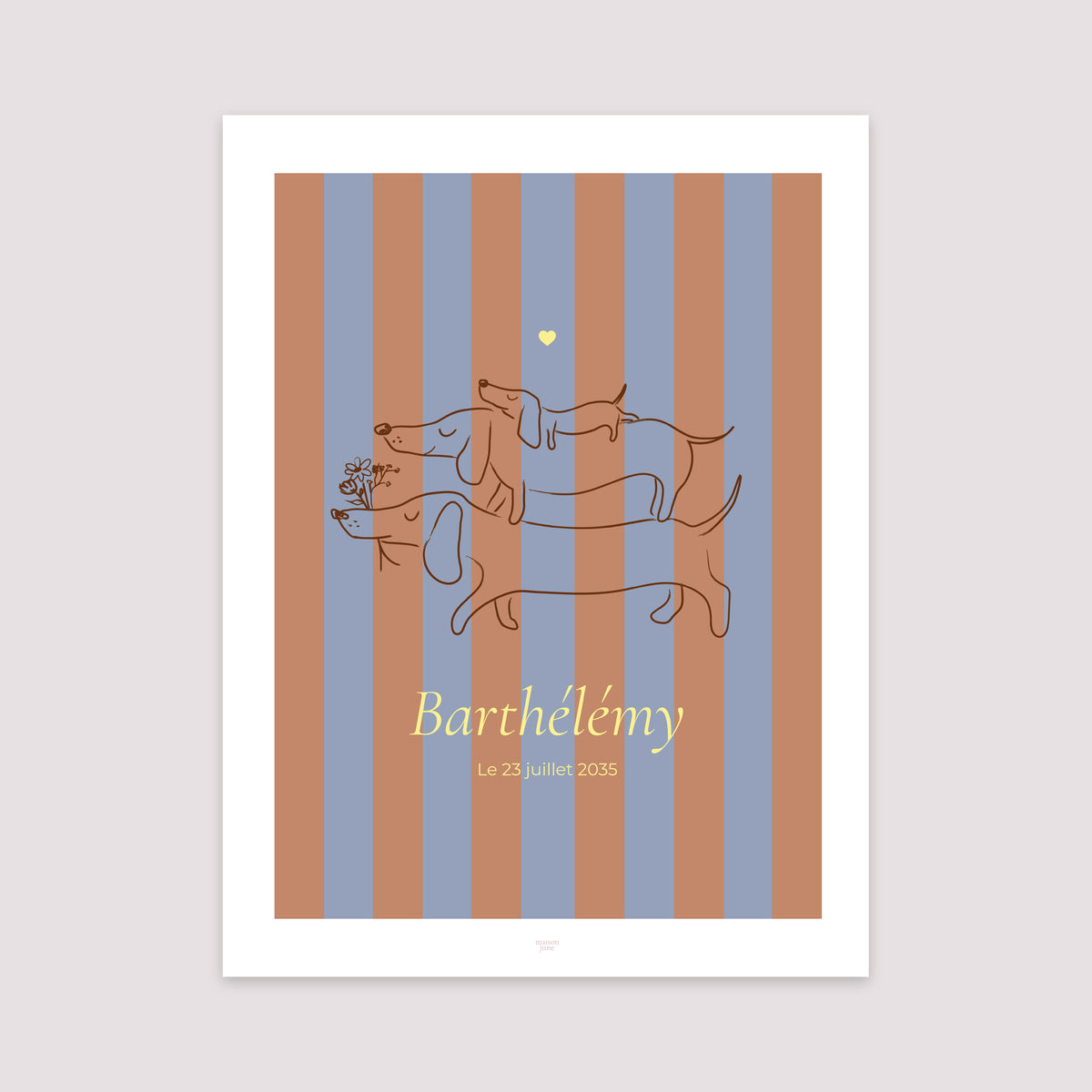 Affiche Naissance Portrait 30 x 40 cm Balade d’amour photo N° 2