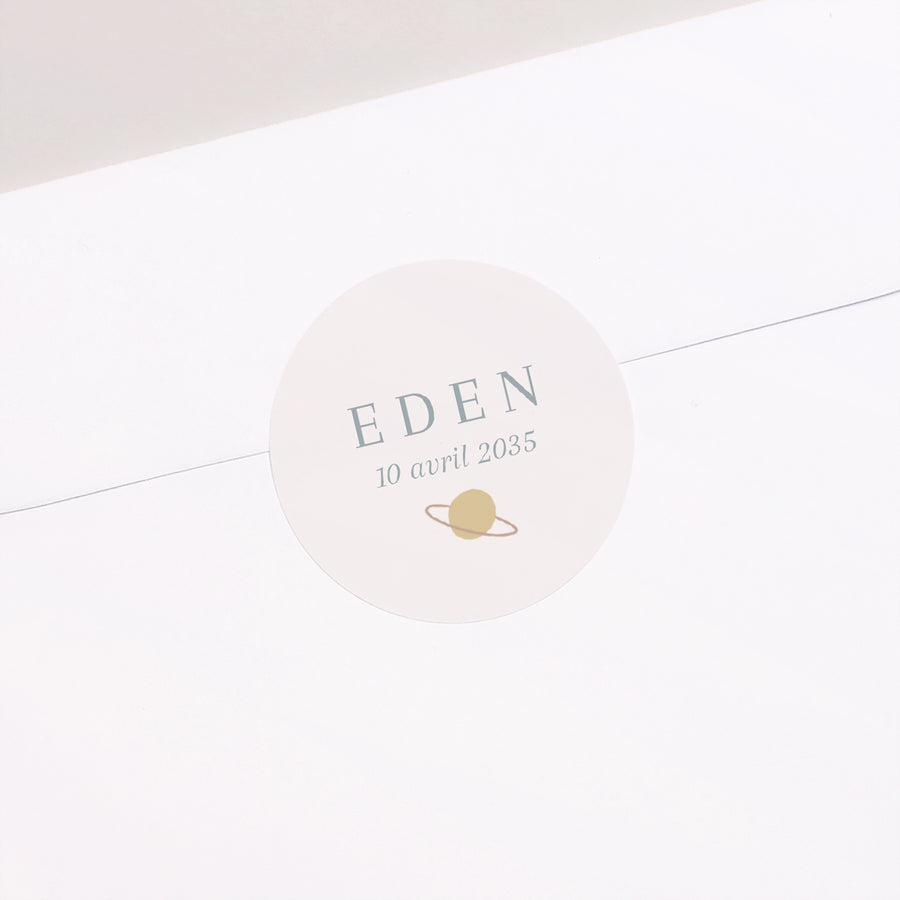 Sticker Naissance Rond Constellation d’Amour photo