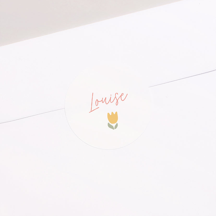 Sticker Naissance Rond Petit Jardin de Douceur photo