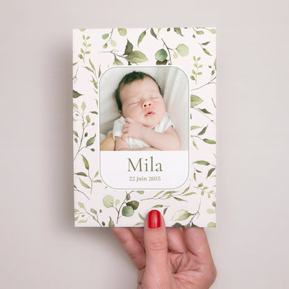 Faire-part Naissance Portrait Souffle de Nature photo N° 2