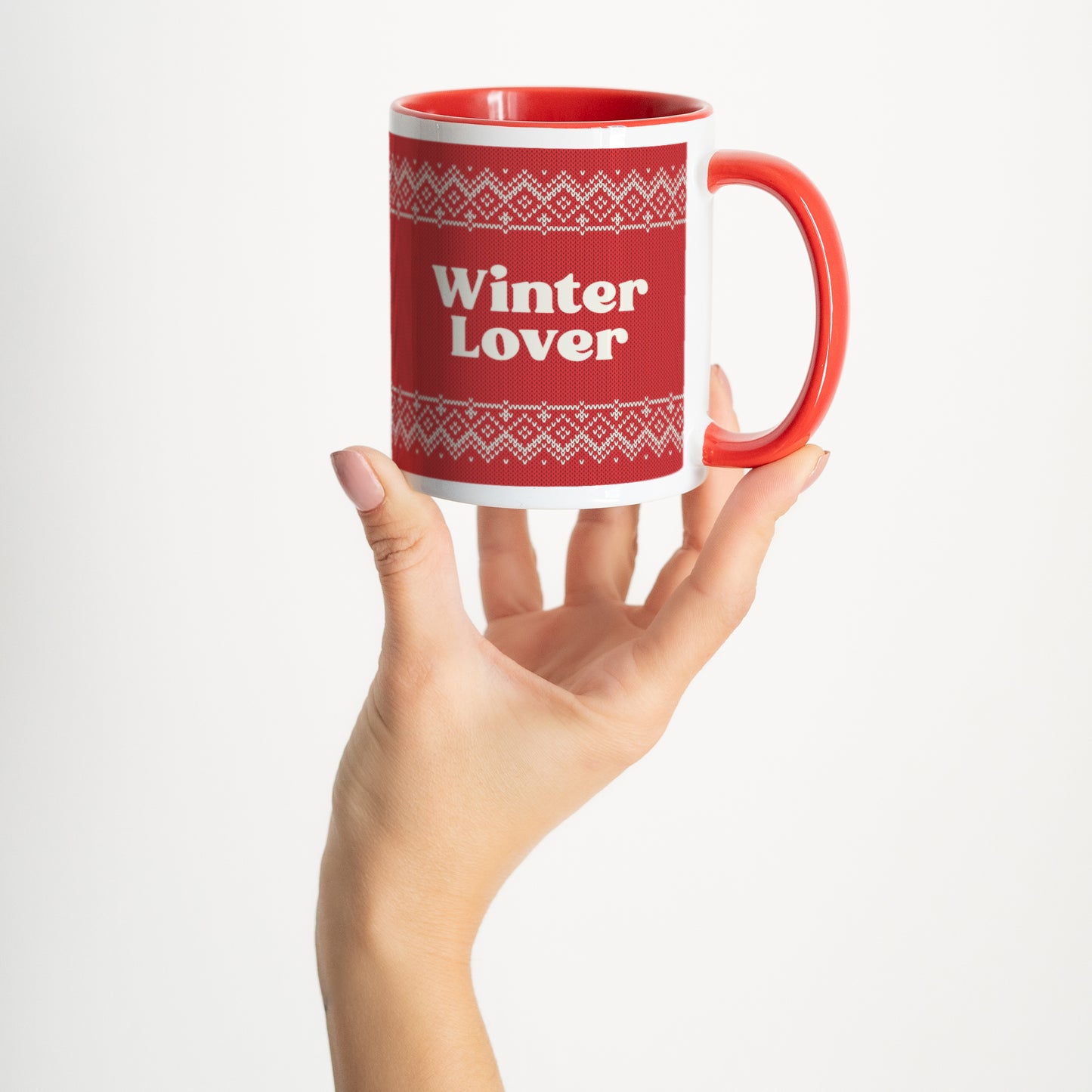 Mug Fin d'année Rouge Winter lover photo N° 2