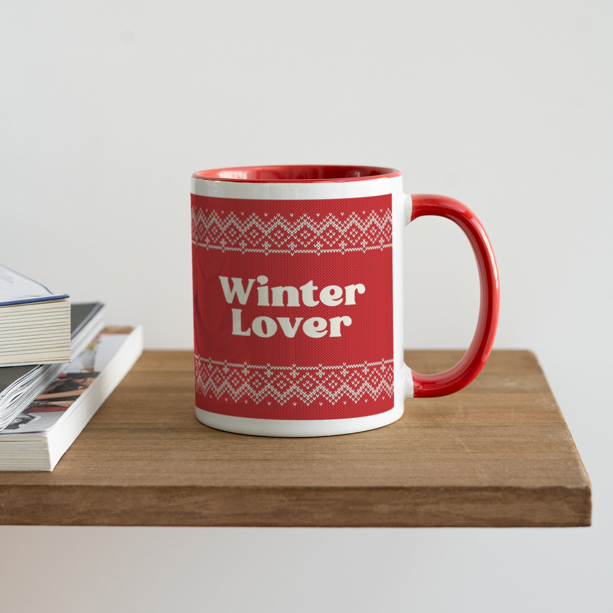 Mug Fin d'année Rouge Winter lover photo N° 4