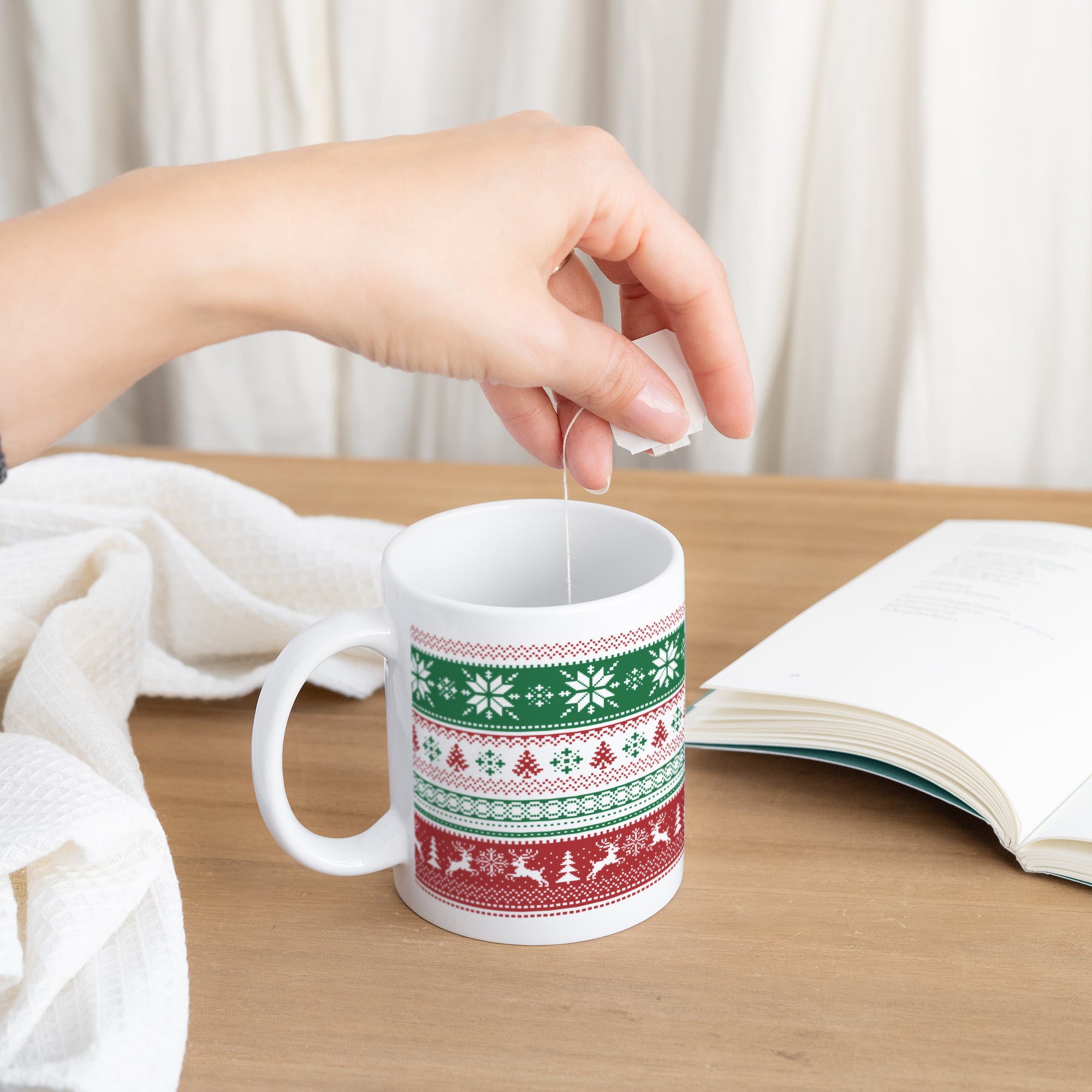 Mug Fin d'année Blanc Xmas Mood photo N° 3