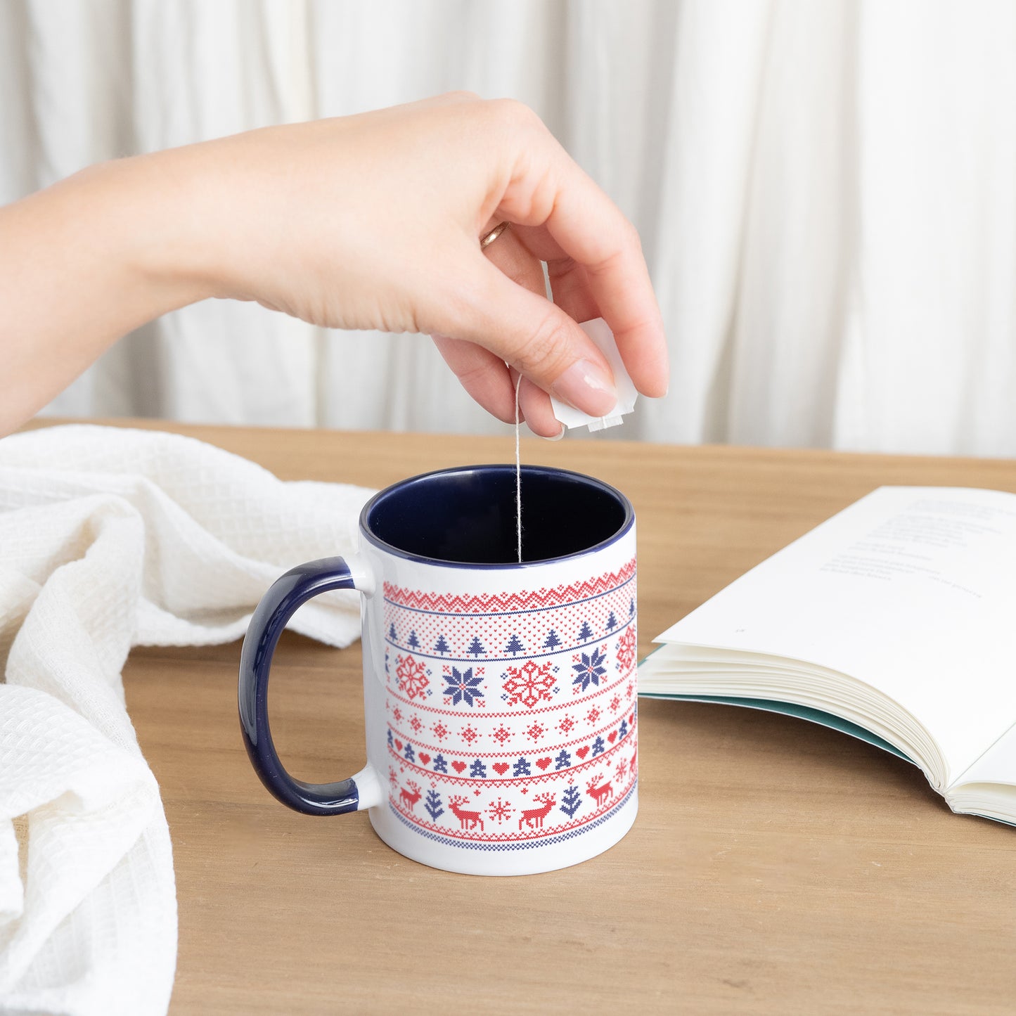 Mug Fin d'année Bleu Mug de Noël photo N° 3