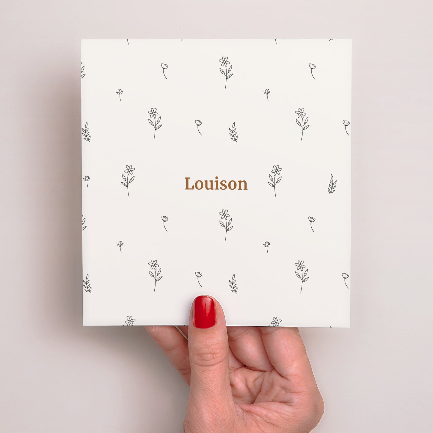 Faire-part Naissance Carré Fleur de Nous photo N° 2