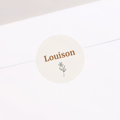 Sticker Naissance Rond Fleur de Nous photo N° 1