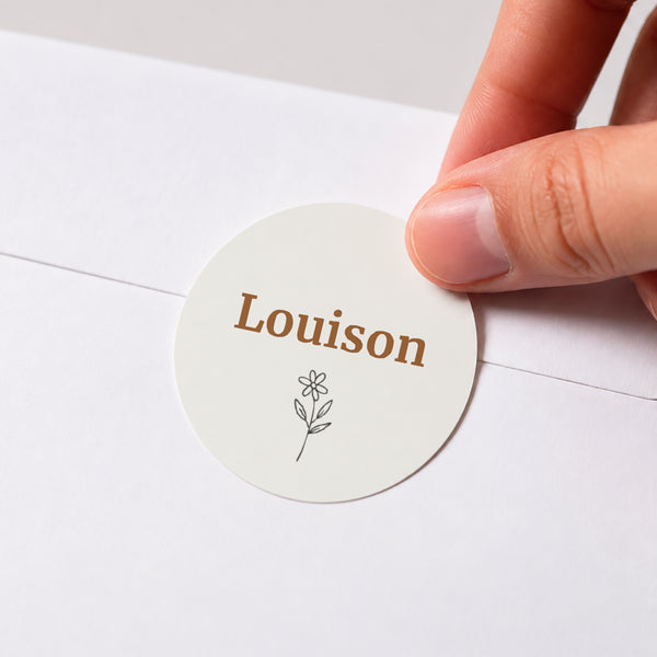Sticker Naissance Rond Fleur de Nous photo