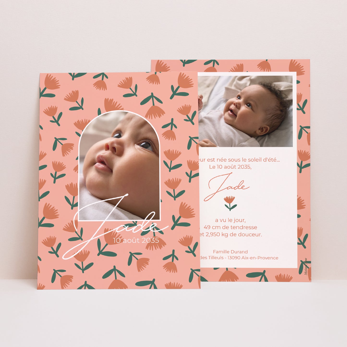Faire-part Naissance Portrait Floréa photo N° 1
