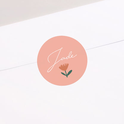 Sticker Naissance Rond Floréa photo N° 1