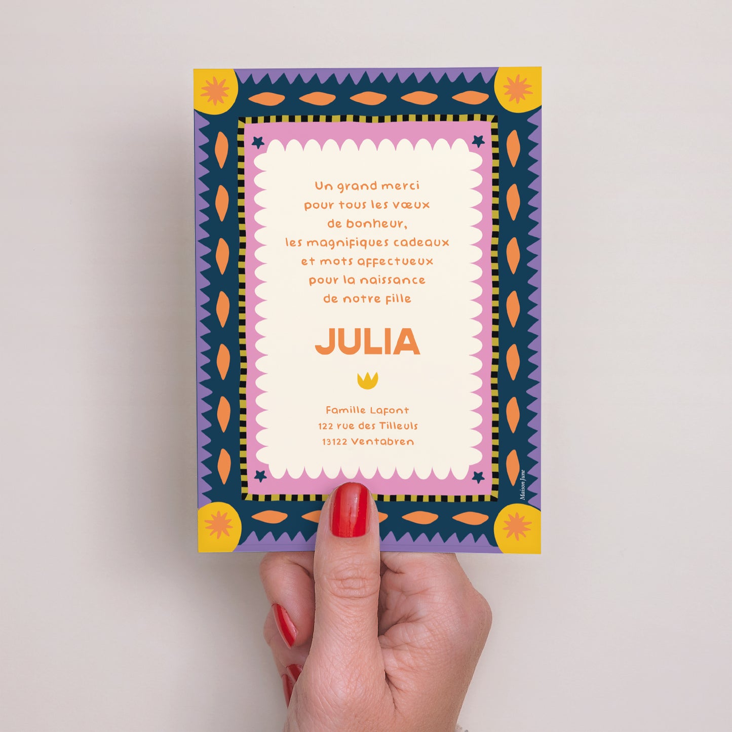 Remerciements Naissance Portrait Wild Bloom photo N° 3