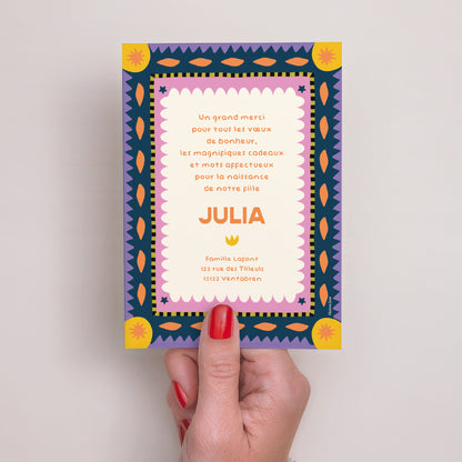 Remerciements Naissance Portrait Wild Bloom photo N° 3