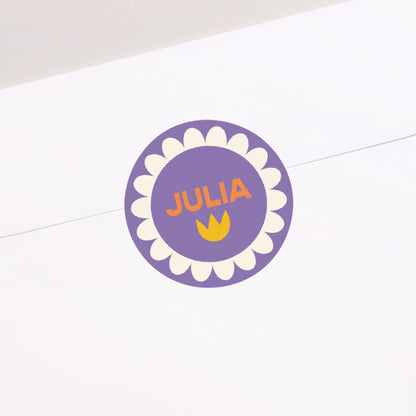 Sticker Naissance Rond Wild Bloom photo N° 1