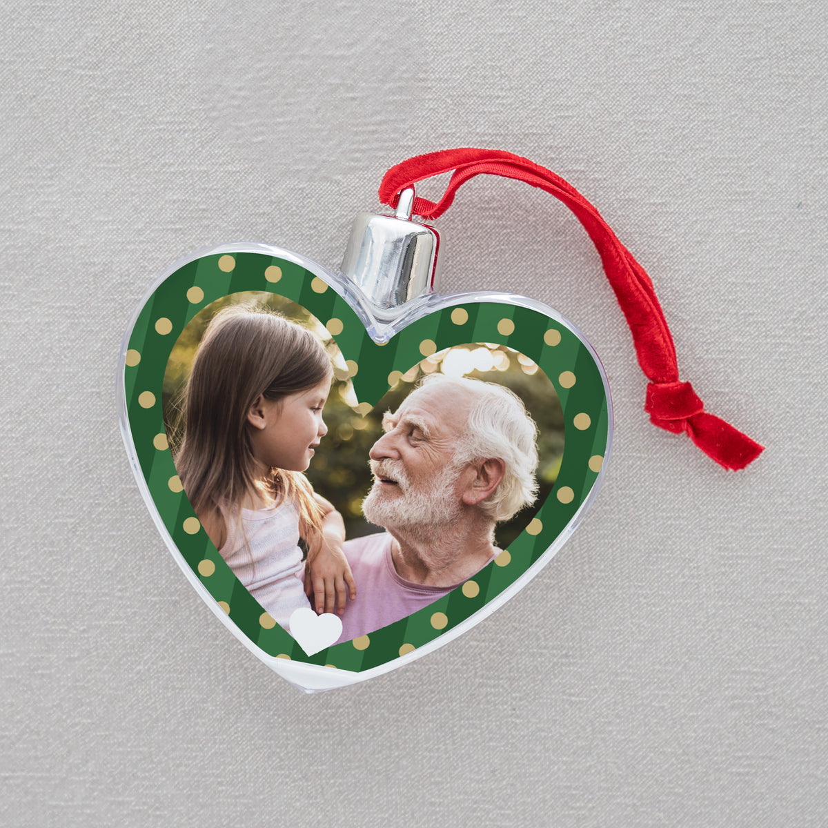 Boule de Noël Fin d'année Cœur Rayures et pois de Noël photo N° 2