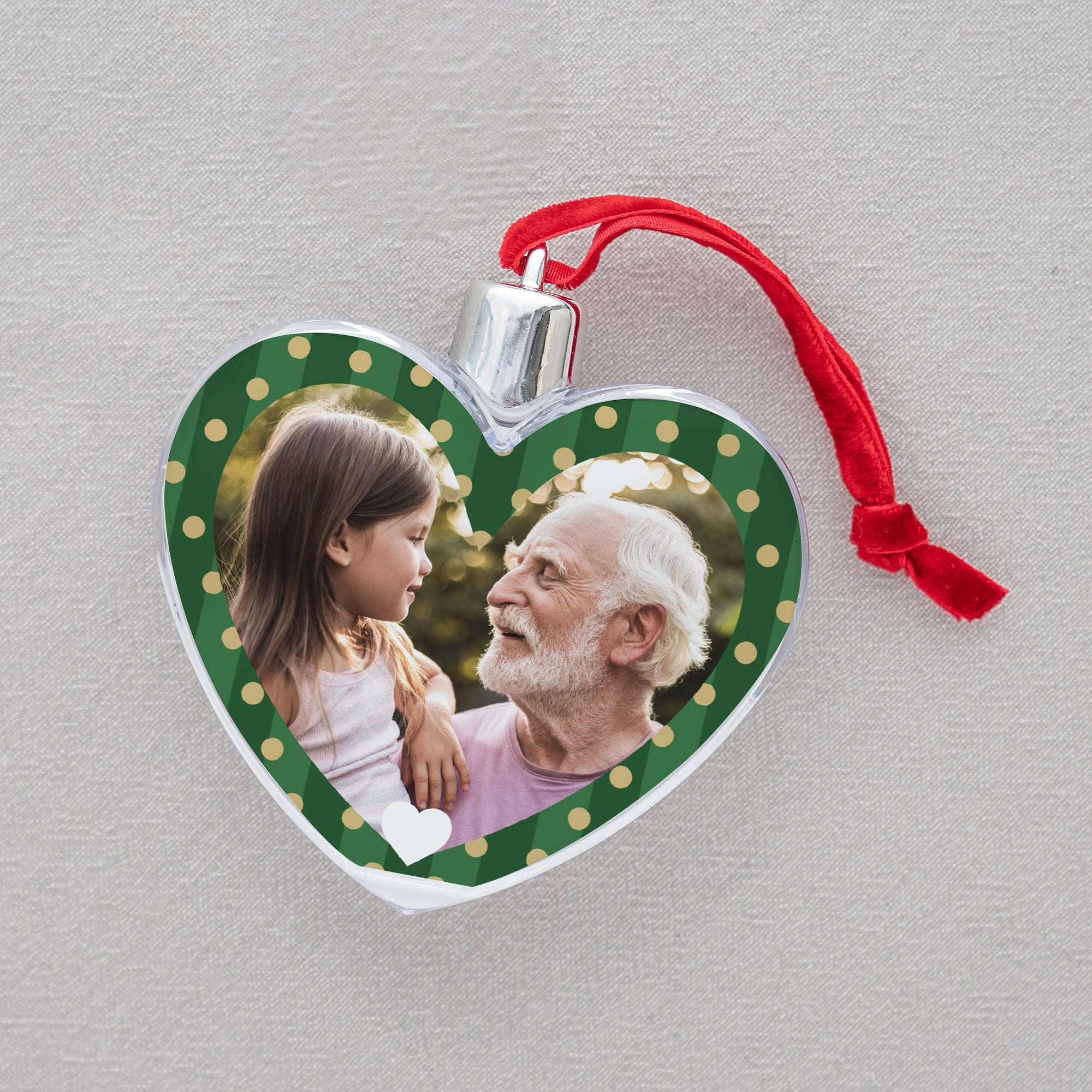 Boule de Noël Fin d'année Cœur Rayures et pois de Noël photo N° 2