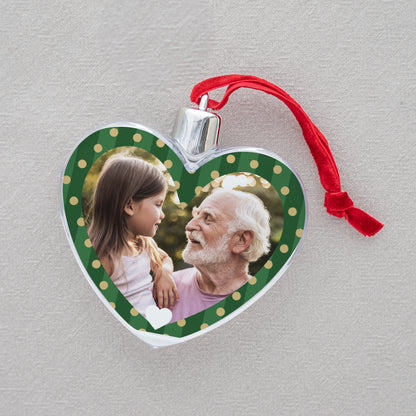 Boule de Noël Fin d'année Cœur Rayures et pois de Noël photo N° 2