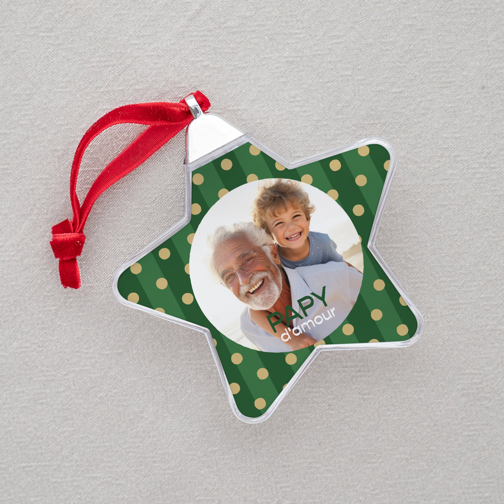 Boule de Noël Fin d'année étoile Rayures et pois de Noël photo N° 2