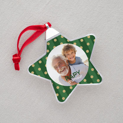 Boule de Noël Fin d'année étoile Rayures et pois de Noël photo N° 2