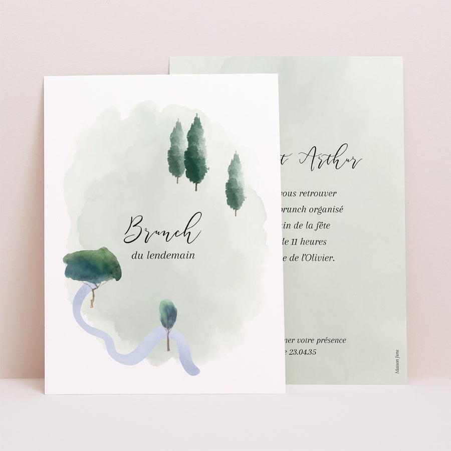 Invitations Mariage Portrait L’Itinéraire du Bonheur photo