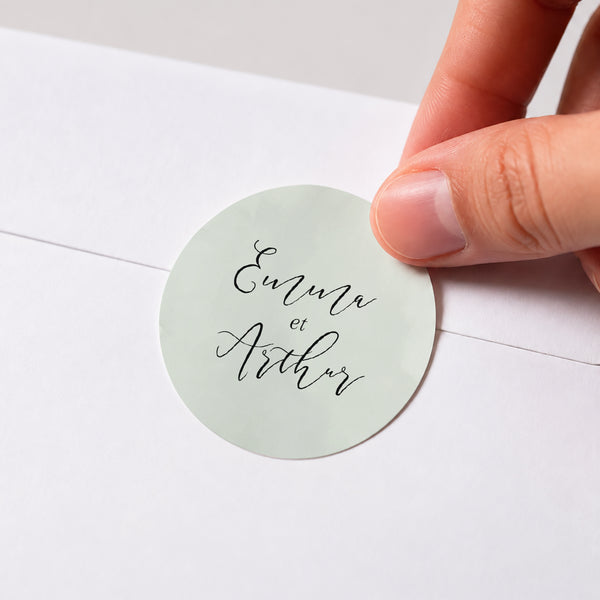 Sticker Mariage Rond L’Itinéraire du Bonheur photo