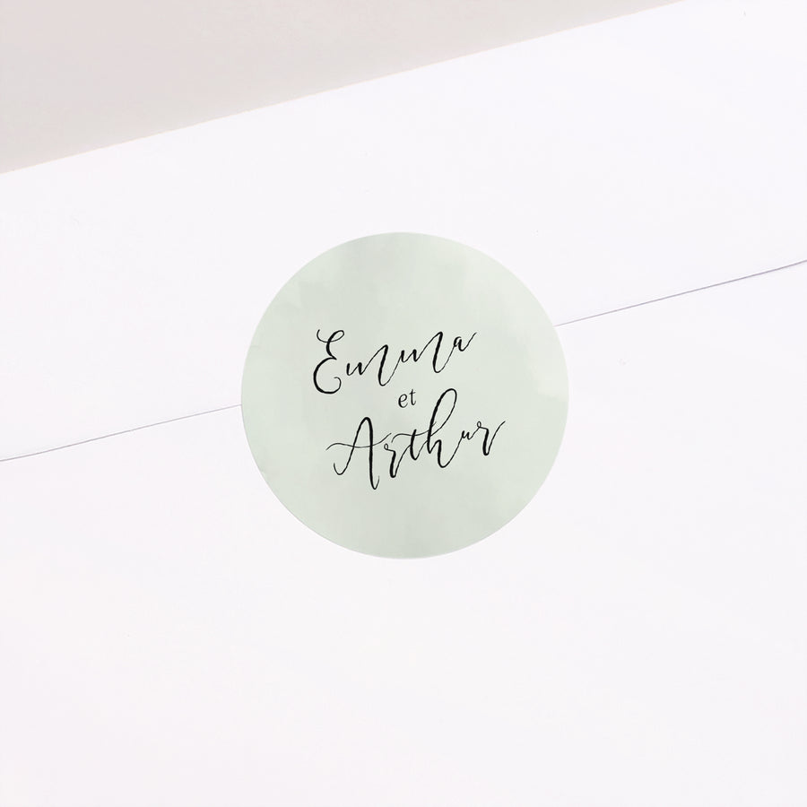 Sticker Mariage Rond L’Itinéraire du Bonheur photo