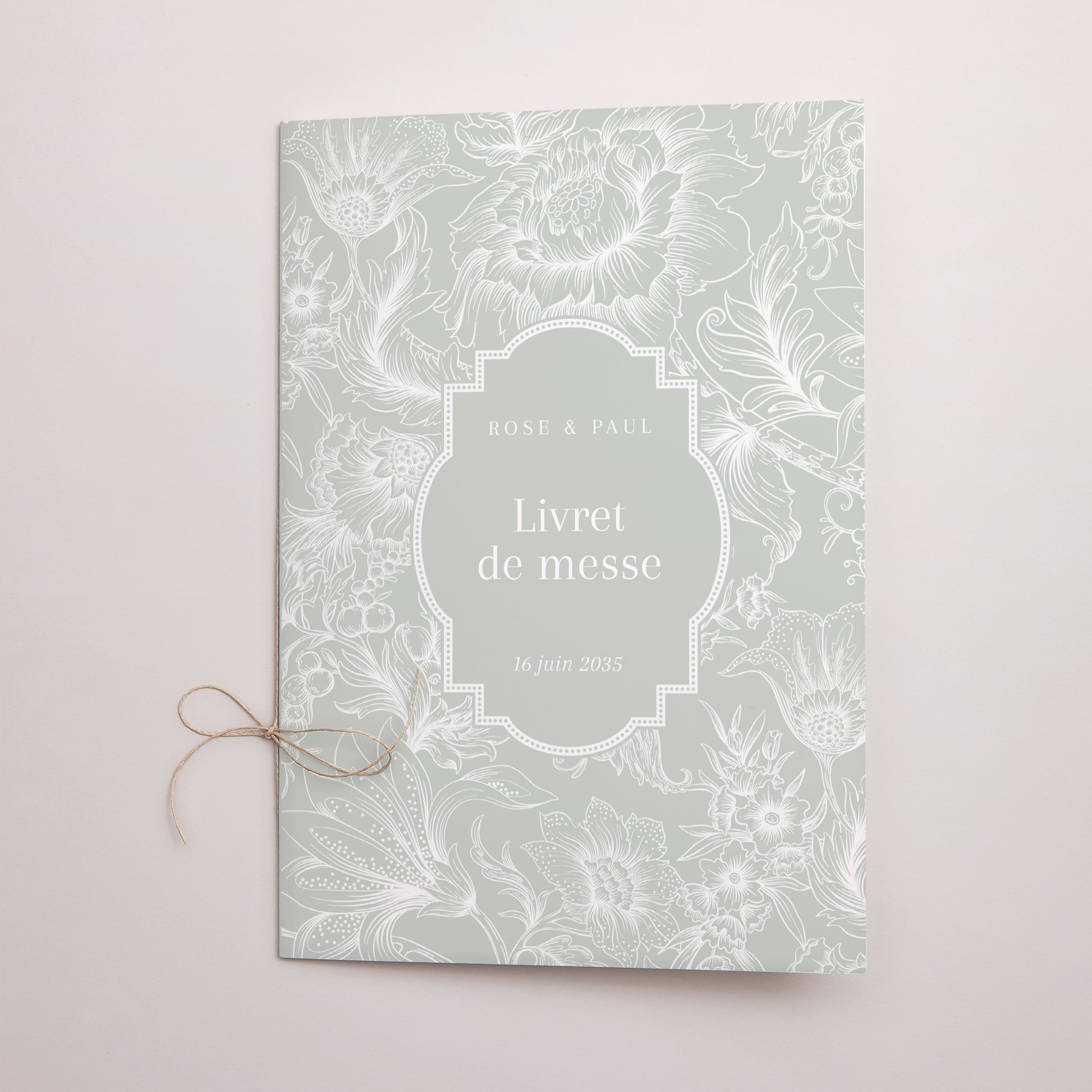 Livret de messe Mariage Double volet Jardin d’Élégance photo N° 1