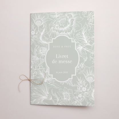 Livret de messe Mariage Double volet Jardin d’Élégance photo N° 1