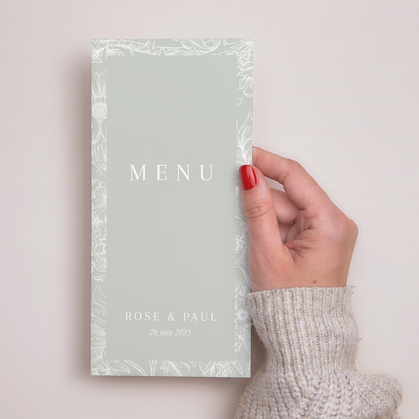 Menu Mariage Panoramique portrait Jardin d’Élégance photo N° 2