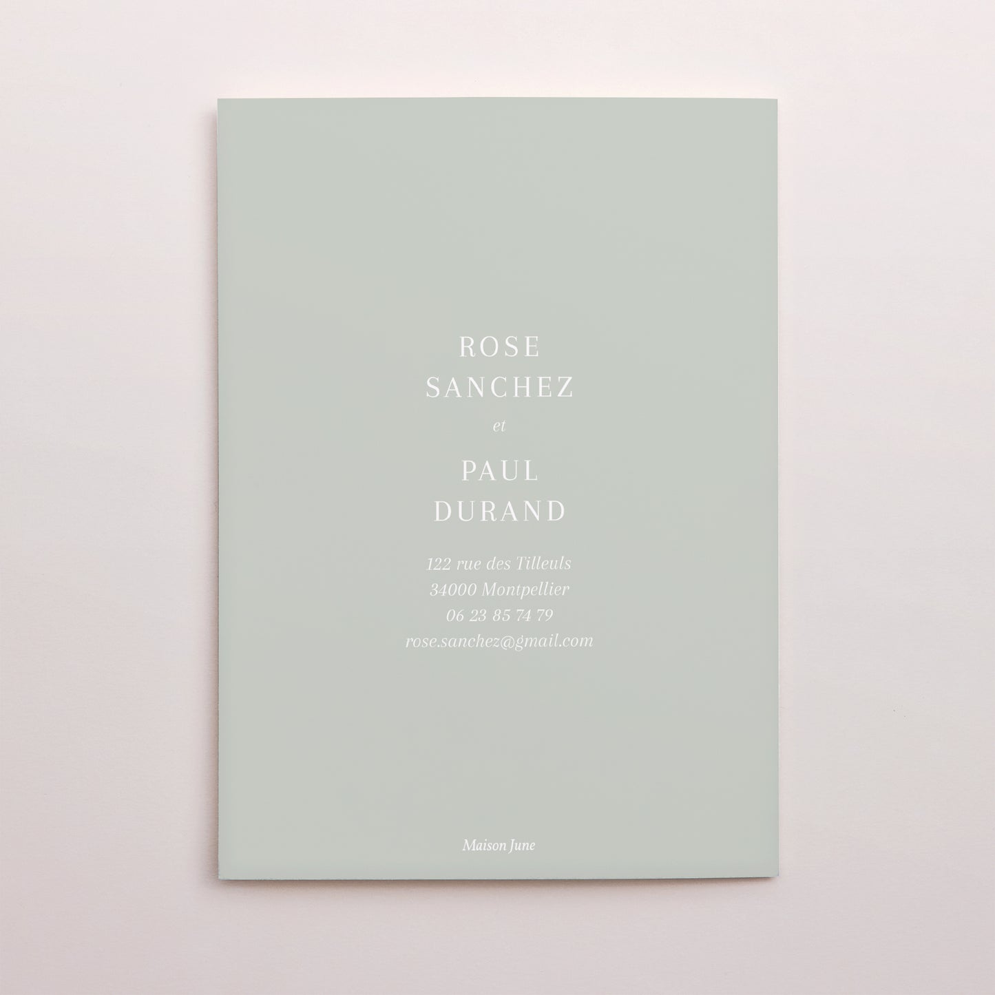 Faire-part Mariage Portrait double volet Jardin d’Élégance photo N° 3