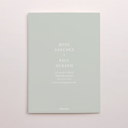 Faire-part Mariage Portrait double volet Jardin d’Élégance photo N° 3