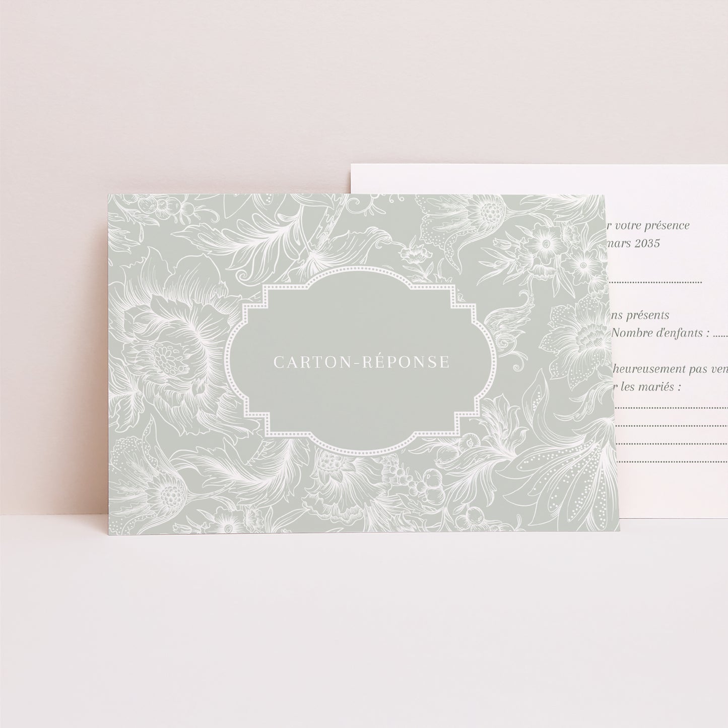 Carton réponse Mariage Paysage Jardin d’Élégance photo N° 1