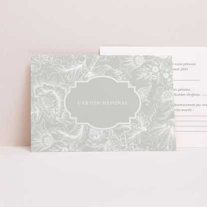 Carton réponse Mariage Paysage Jardin d’Élégance photo N° 1