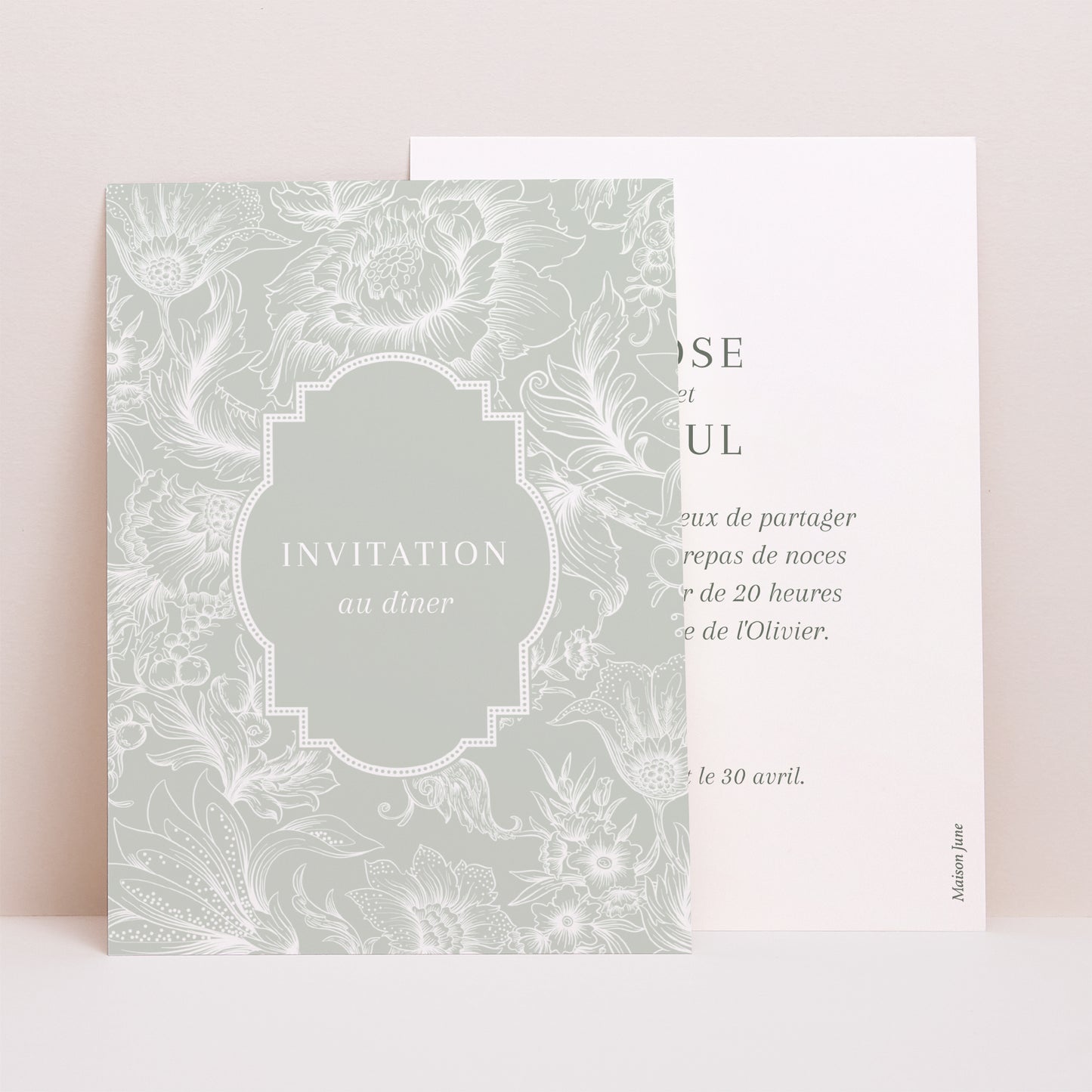 Invitations Mariage Portrait Jardin d’Élégance photo N° 1