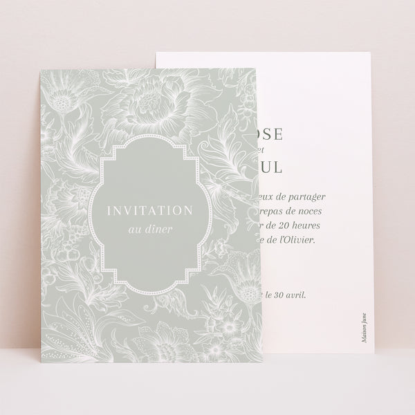 Invitations Mariage Portrait Jardin d’Élégance photo