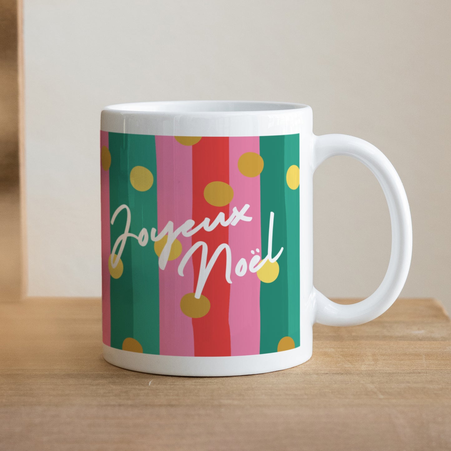 Mug Blanc Jolly Glitter photo N° 1