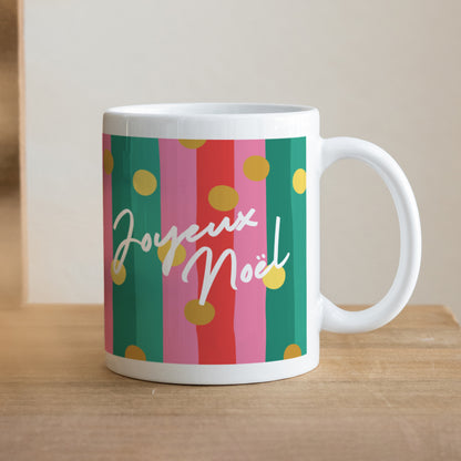 Mug Blanc Jolly Glitter photo N° 1