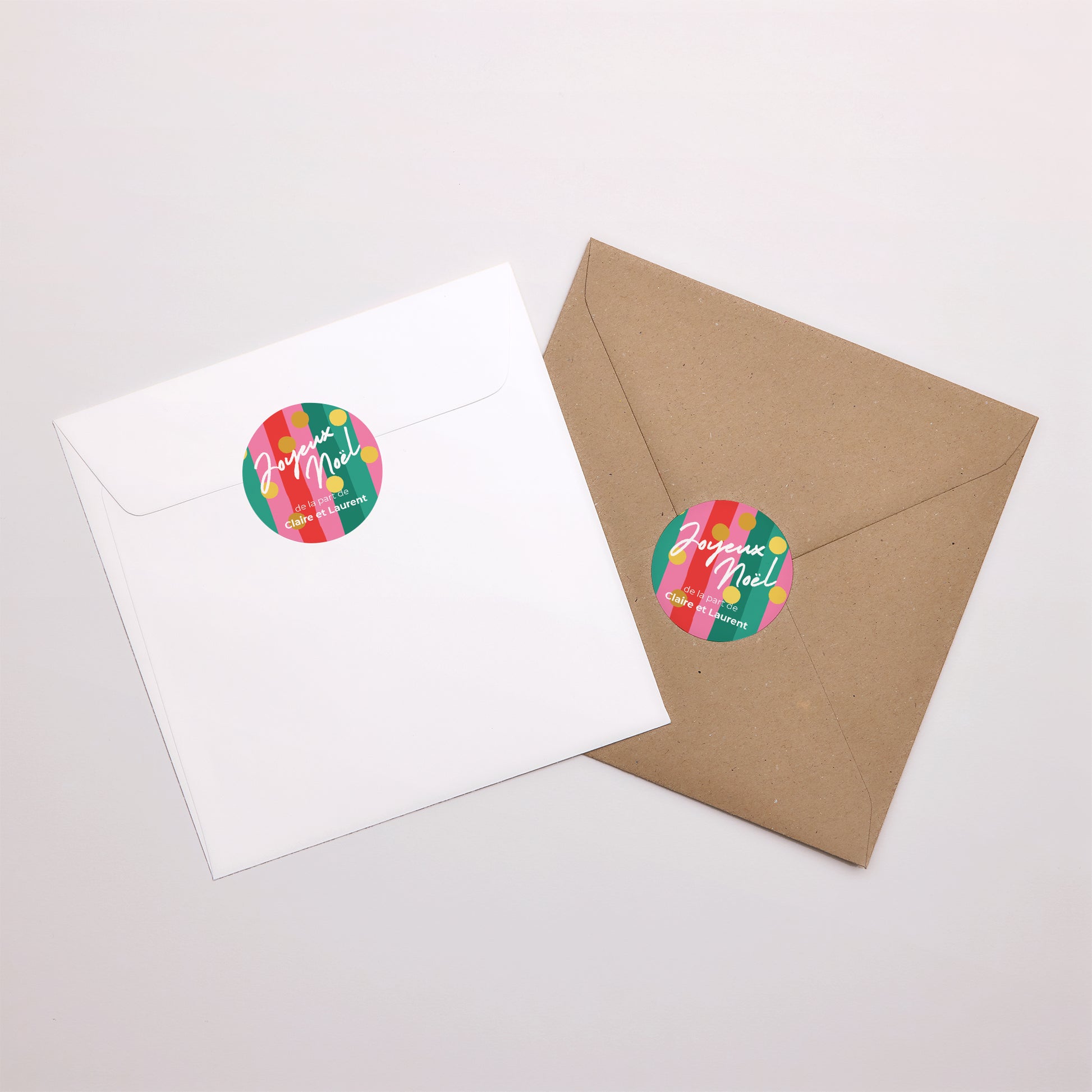 Sticker Fin d'année Rond Jolly Glitter photo N° 3