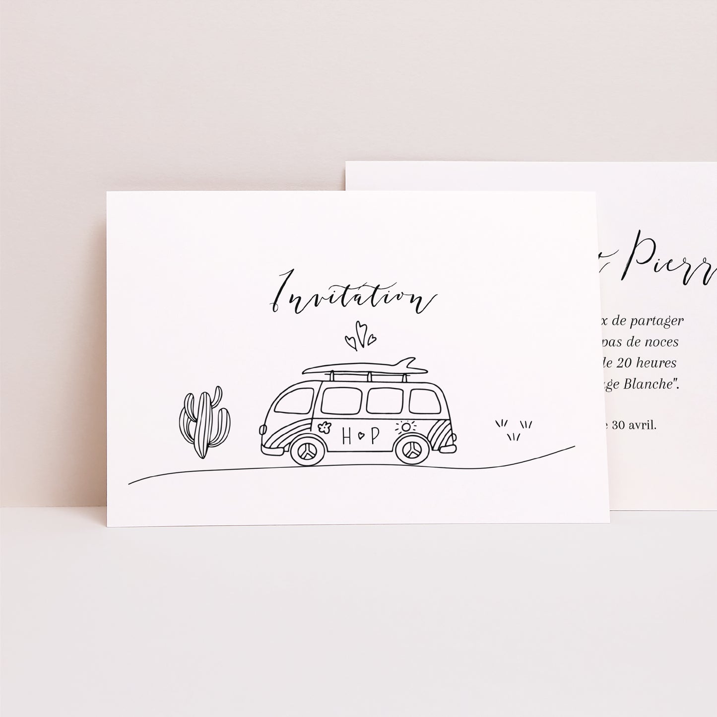 Invitations Mariage Paysage Le Plan du Bonheur photo N° 1