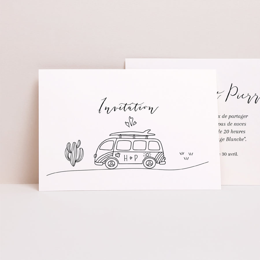 Invitations Mariage Paysage Le Plan du Bonheur photo