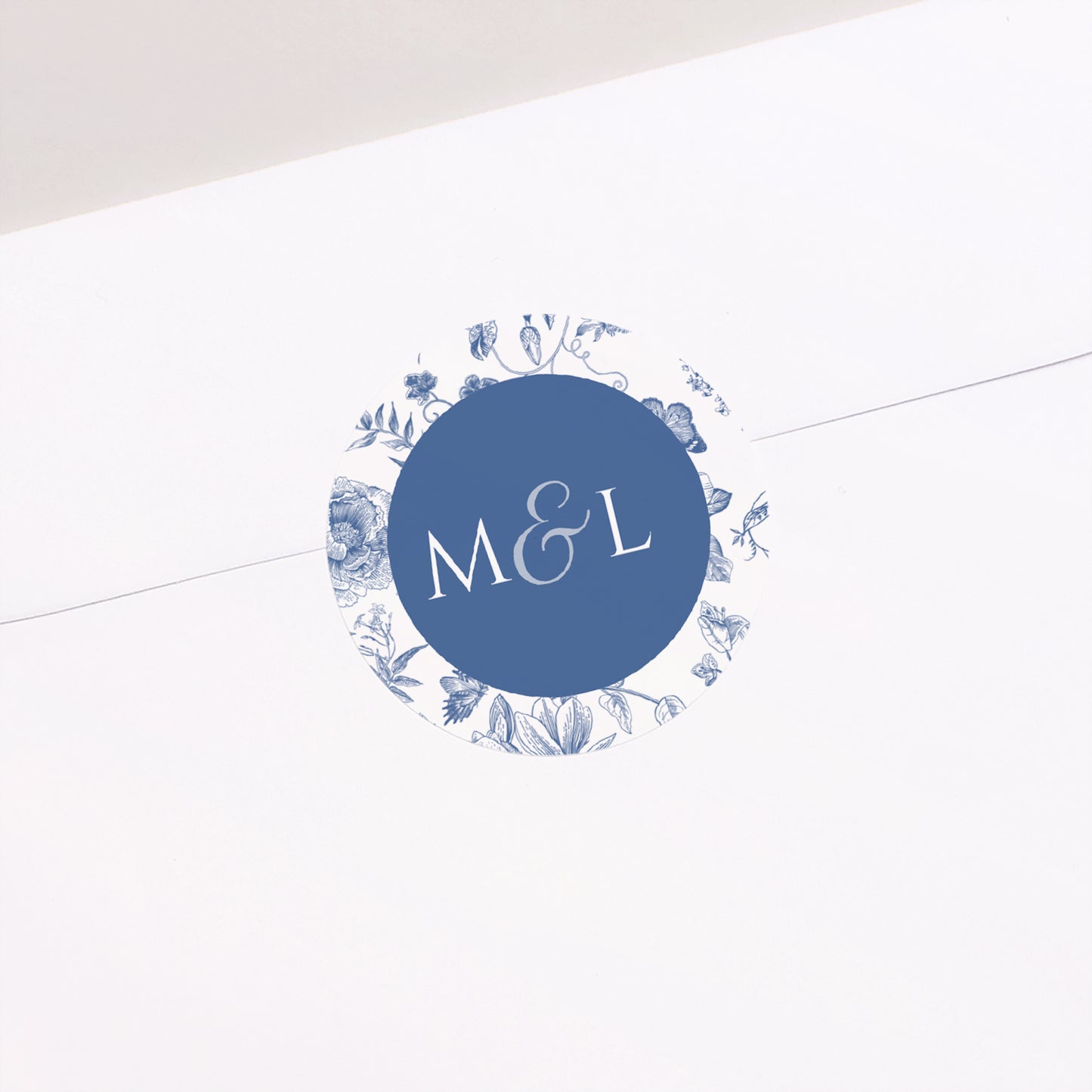 Sticker Mariage Rond Azur Botanica photo N° 1