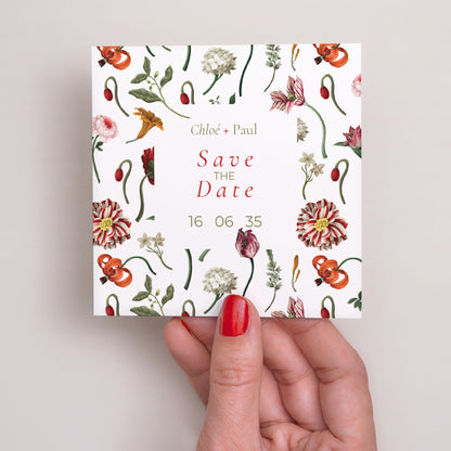 Save the date Mariage Carré Botanic Romance photo N° 2