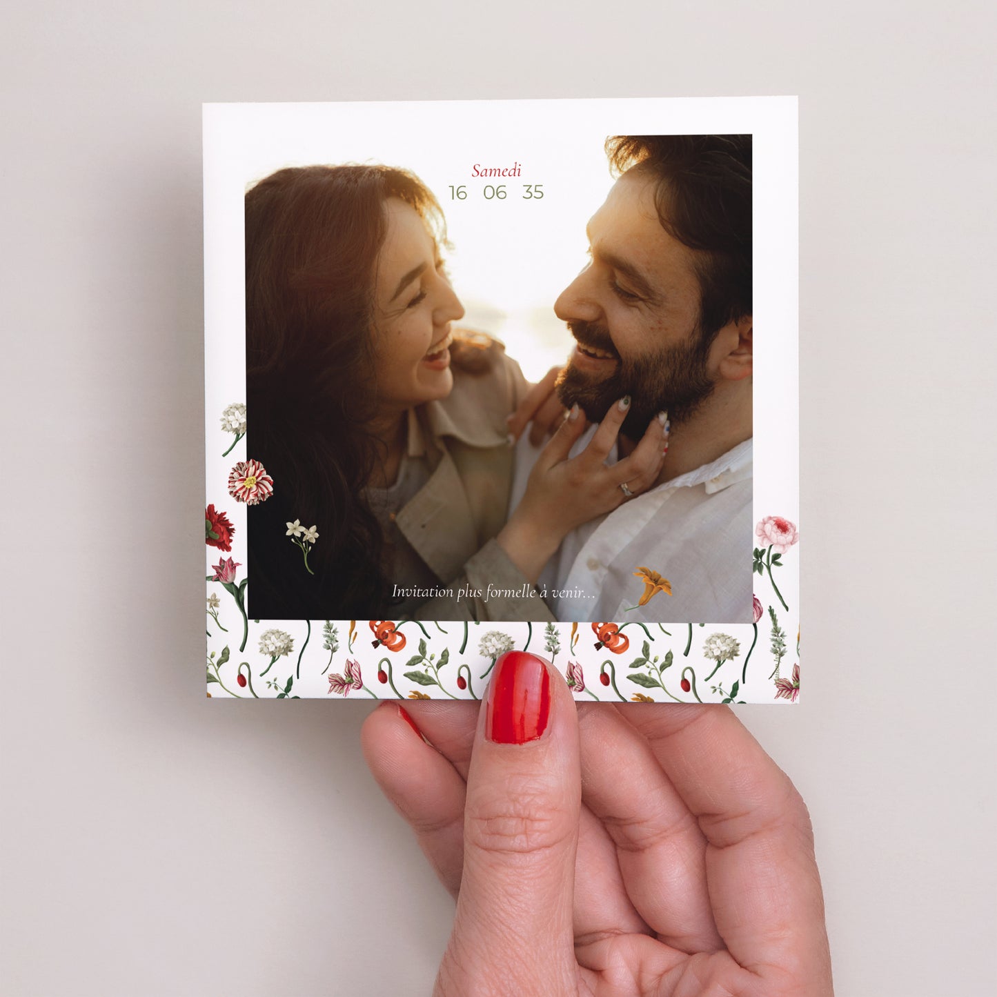 Save the date Mariage Carré Botanic Romance photo N° 3