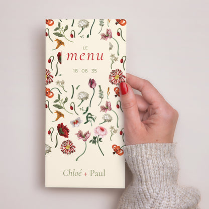 Menu Mariage Panoramique portrait Botanic Romance photo N° 2